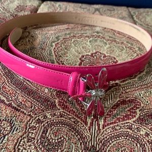 Dragonfly pink belt size M Talbots